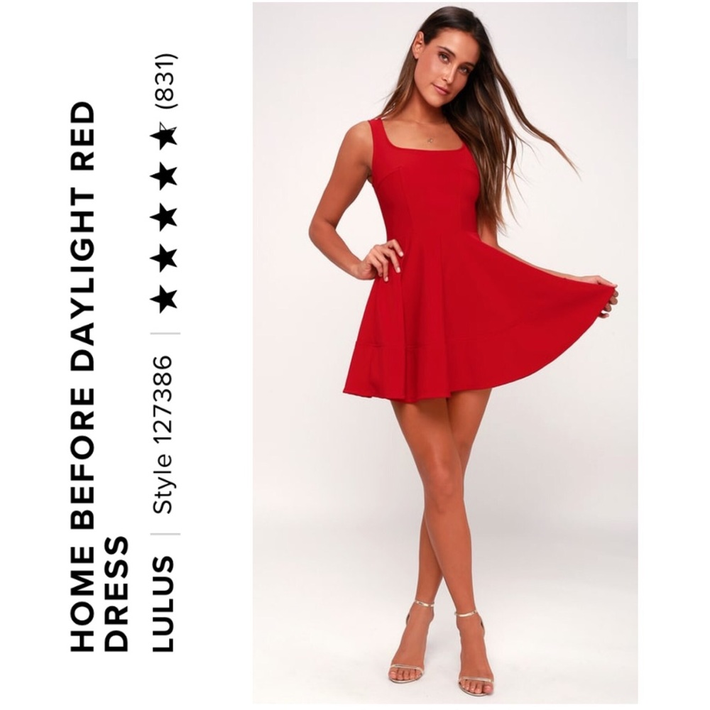 NWOT Lulus Red Fit N’ Flare Dress